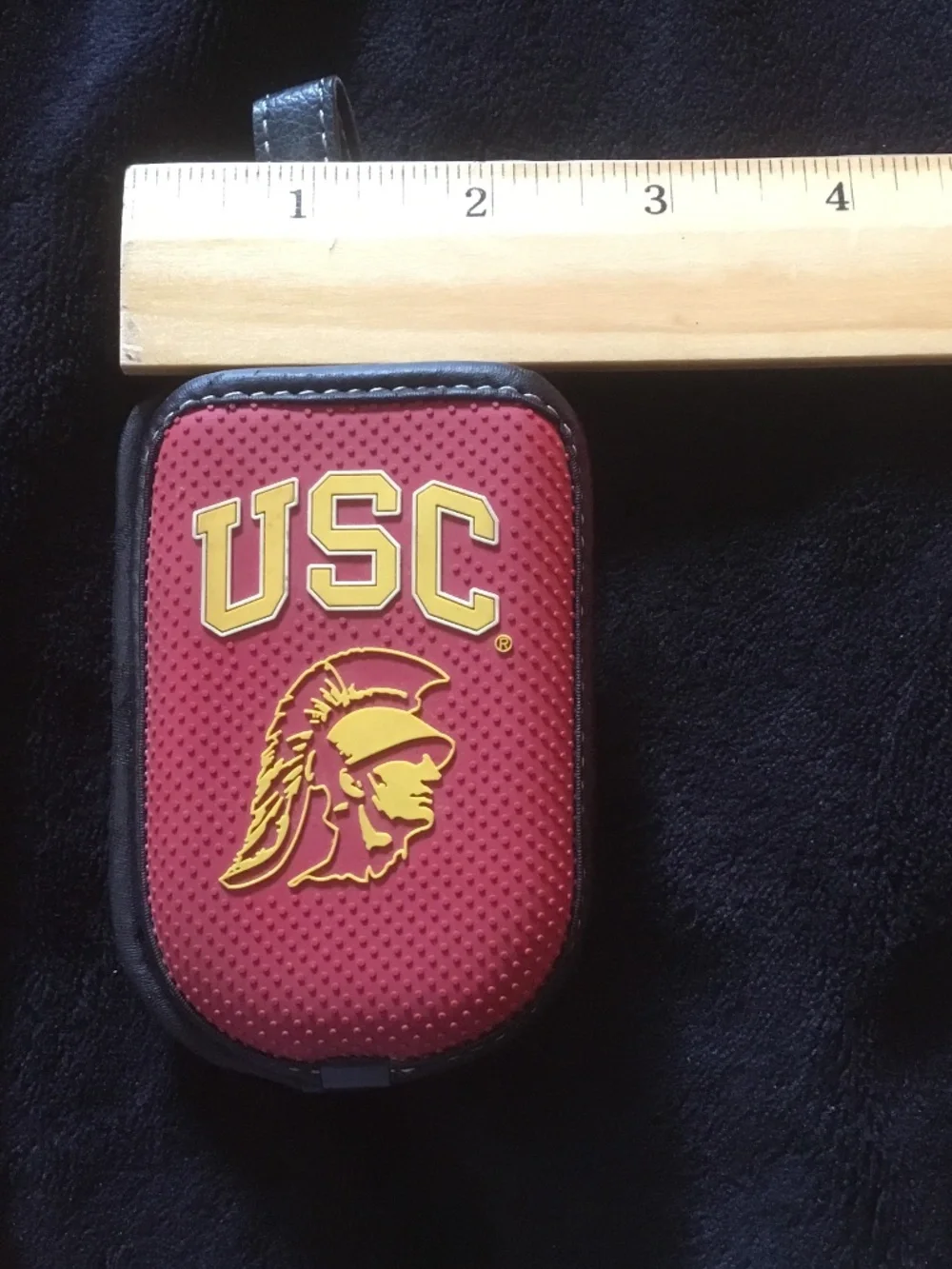 Vintage USC Trojans Flip Phone Holder with Belt Clip and Latch